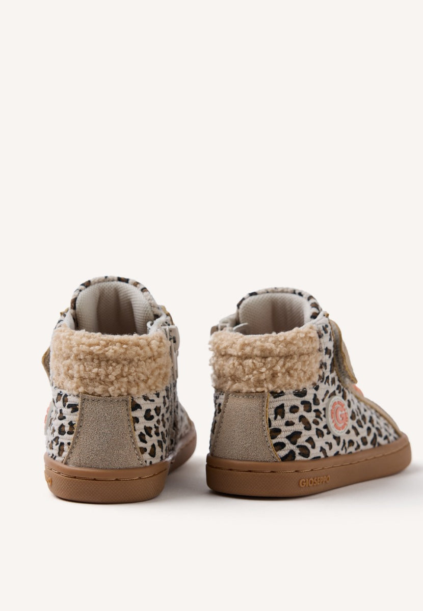 GIOSEPPO BAREFOOT - ANIMAL PRINT CORDUROY BOOTIE SNEAKERS AMIRET