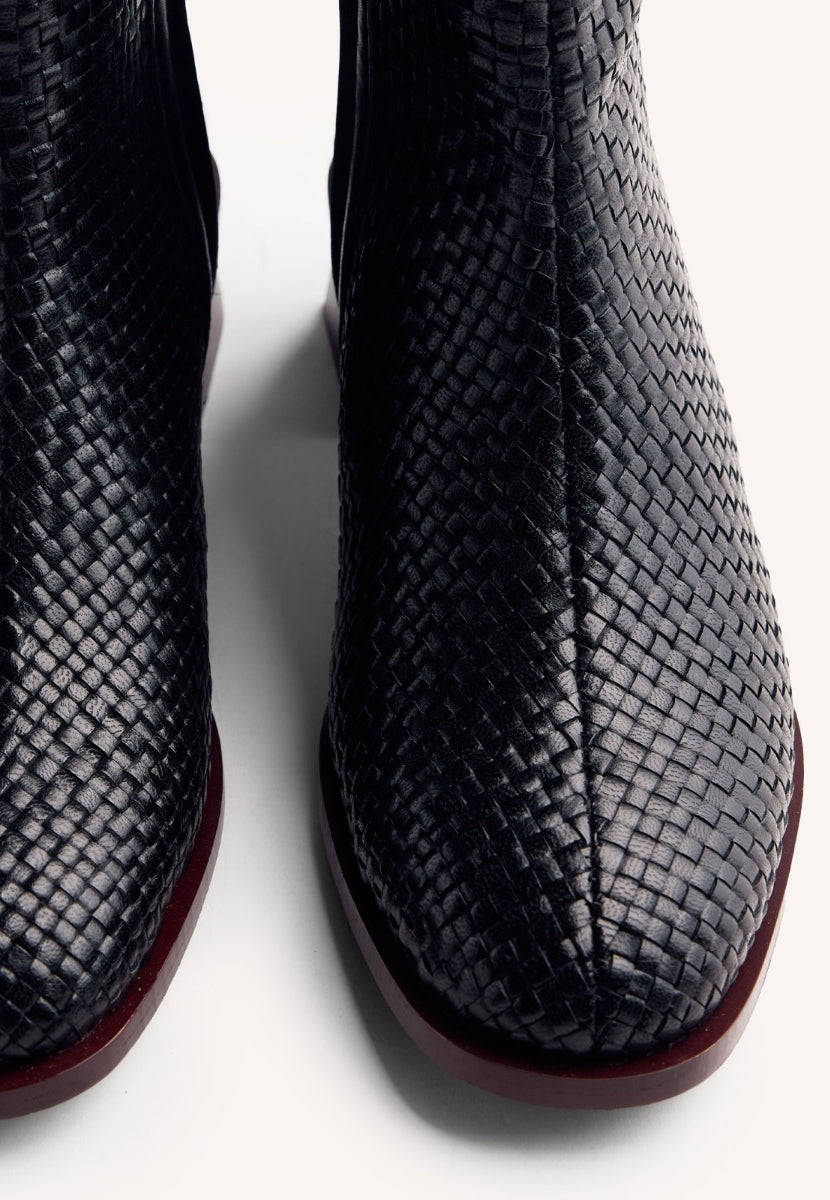 BOTAS COURO TRANÇADA BEXLEY