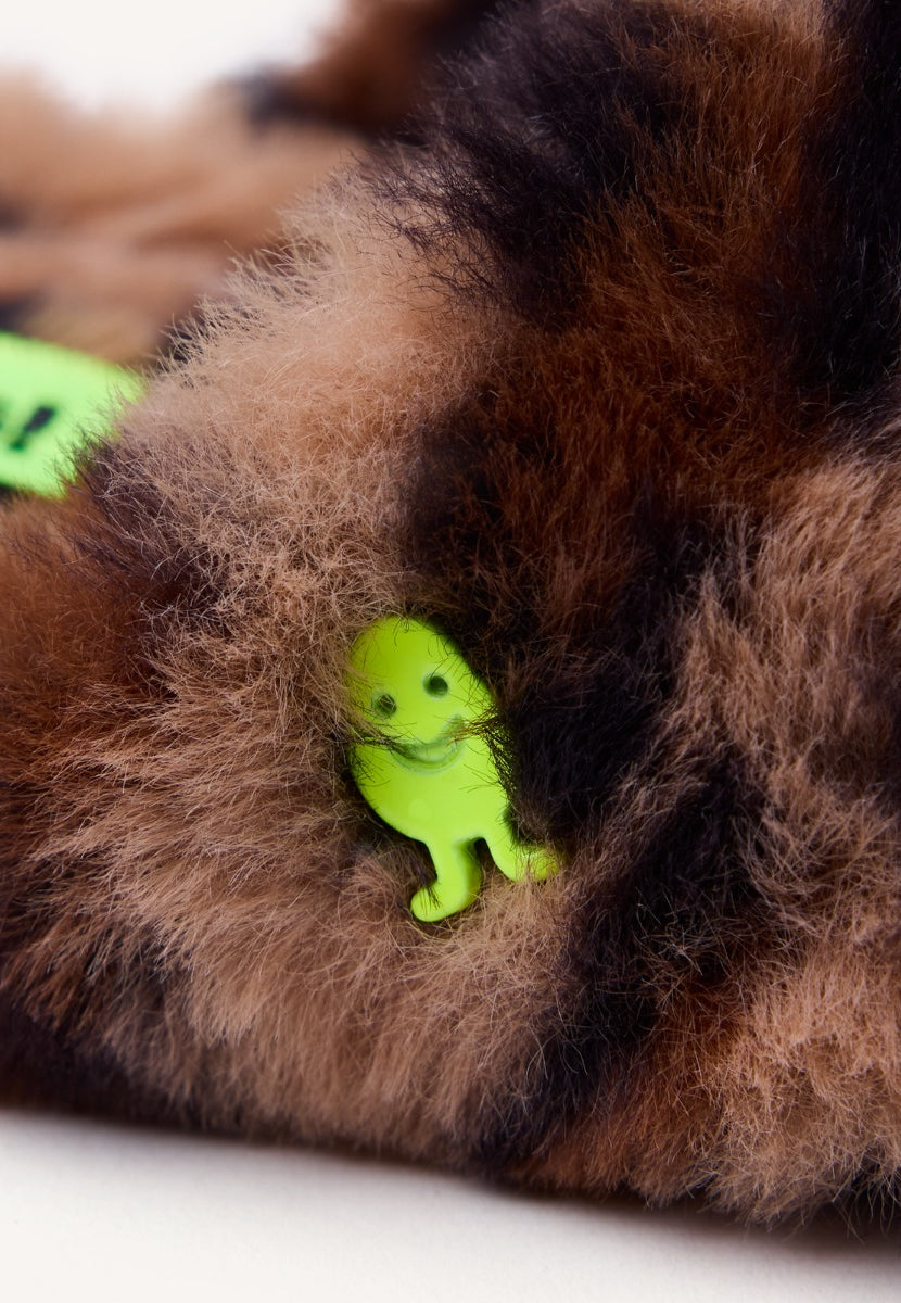 ZAPATILLAS DE CASA ABIERTAS PELO LEOPARDO BRESSEMER