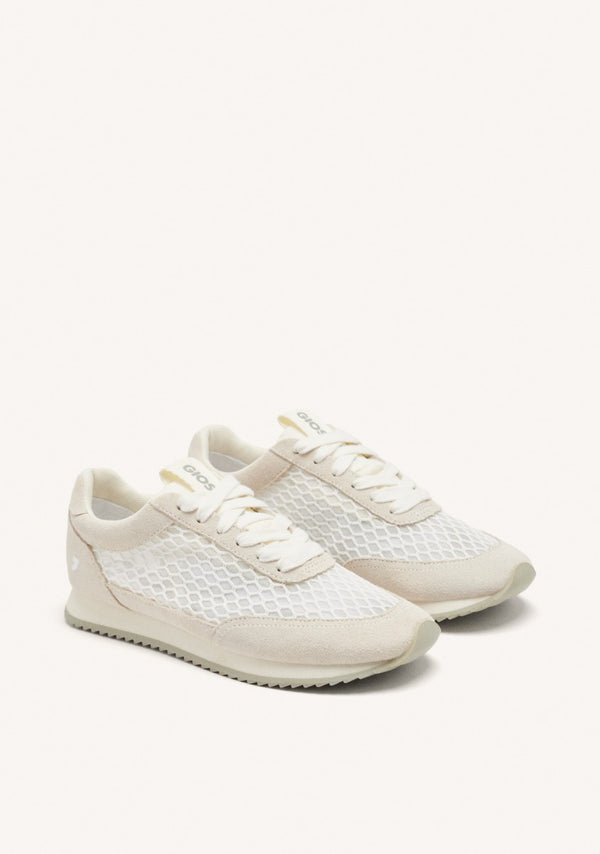 BASKETS CUIR MAILLE