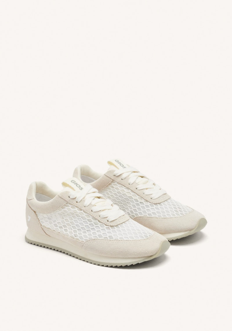 BASKETS CUIR MAILLE
