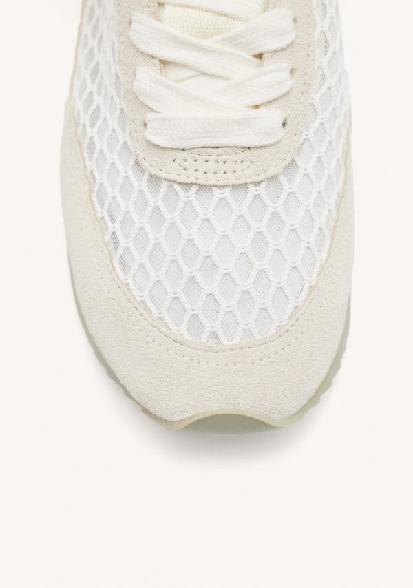 BASKETS CUIR MAILLE