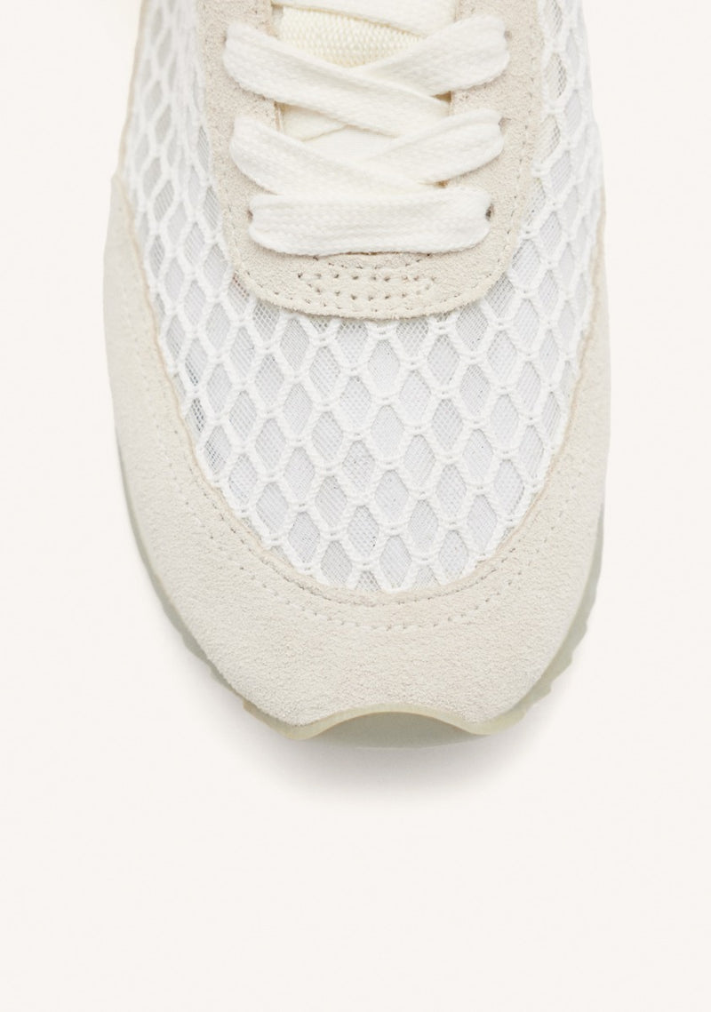 BASKETS CUIR MAILLE