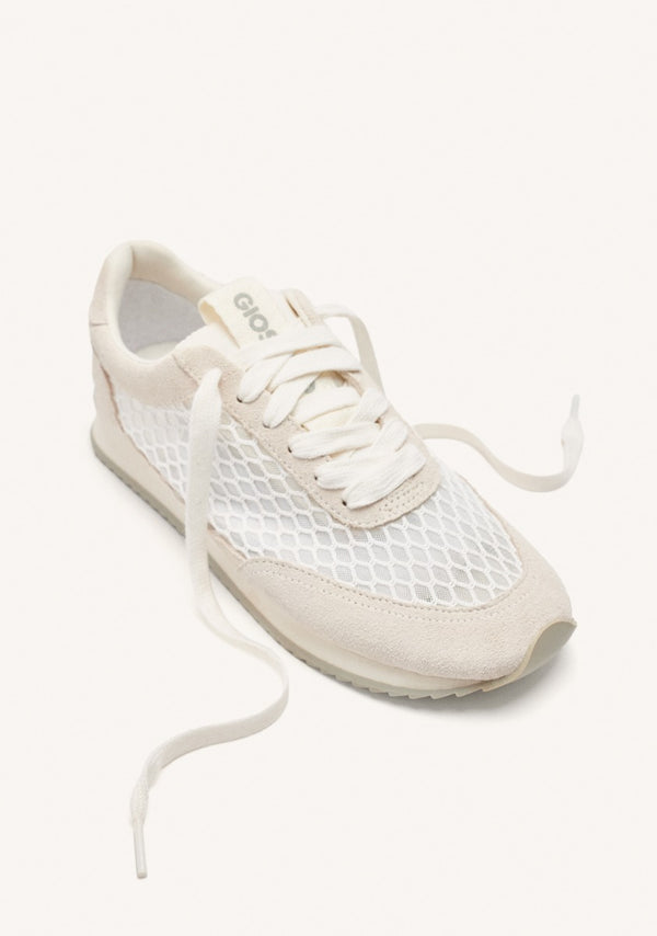 BASKETS CUIR MAILLE