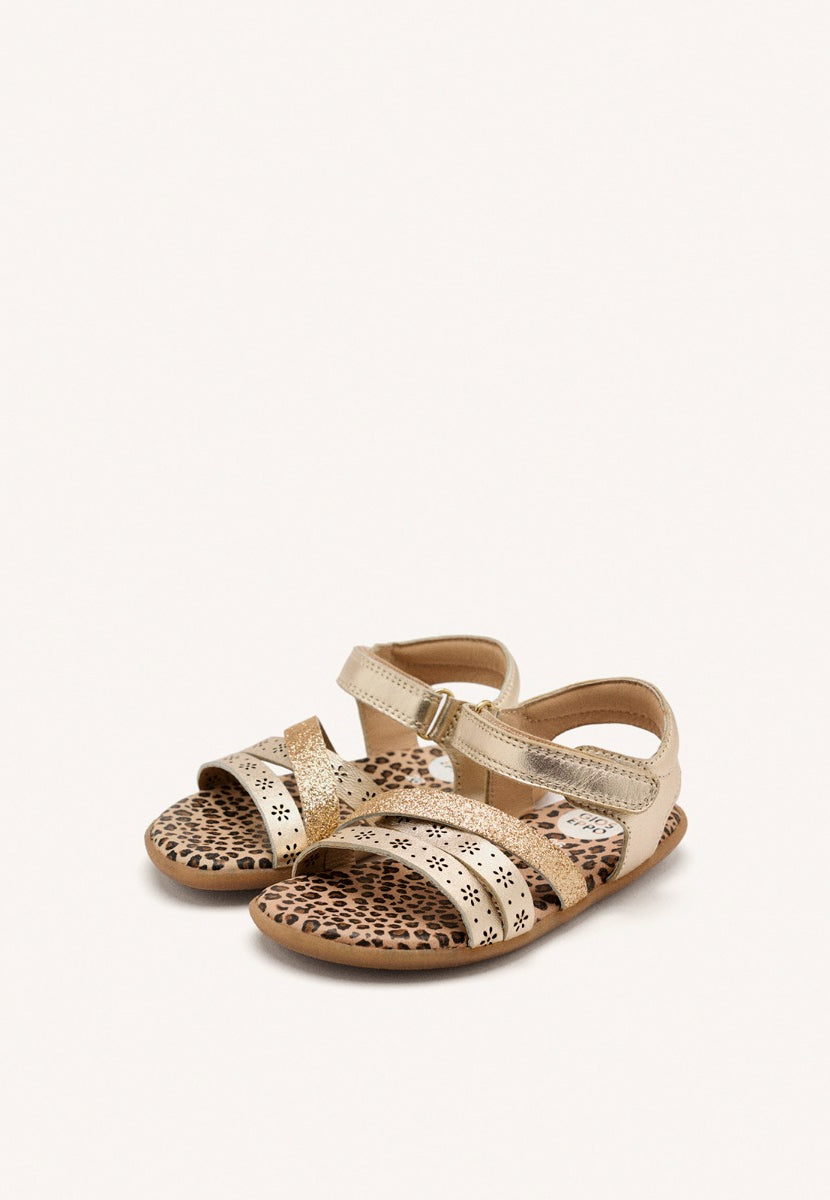 GIOSEPPO BAREFOOT - METALLIC LEATHER SANDALS DANVERS