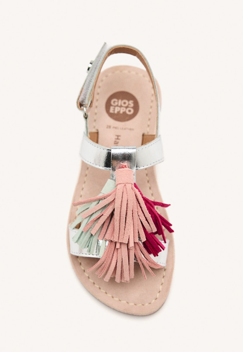 SANDALI PELLE CON FRANGE HEWITT