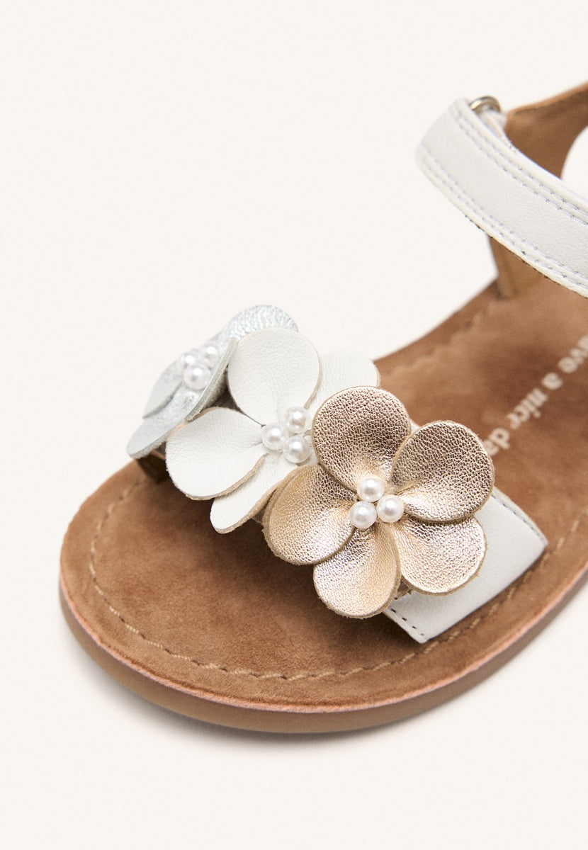 SANDALI PELLE CON FIORI PEEKSVILLE