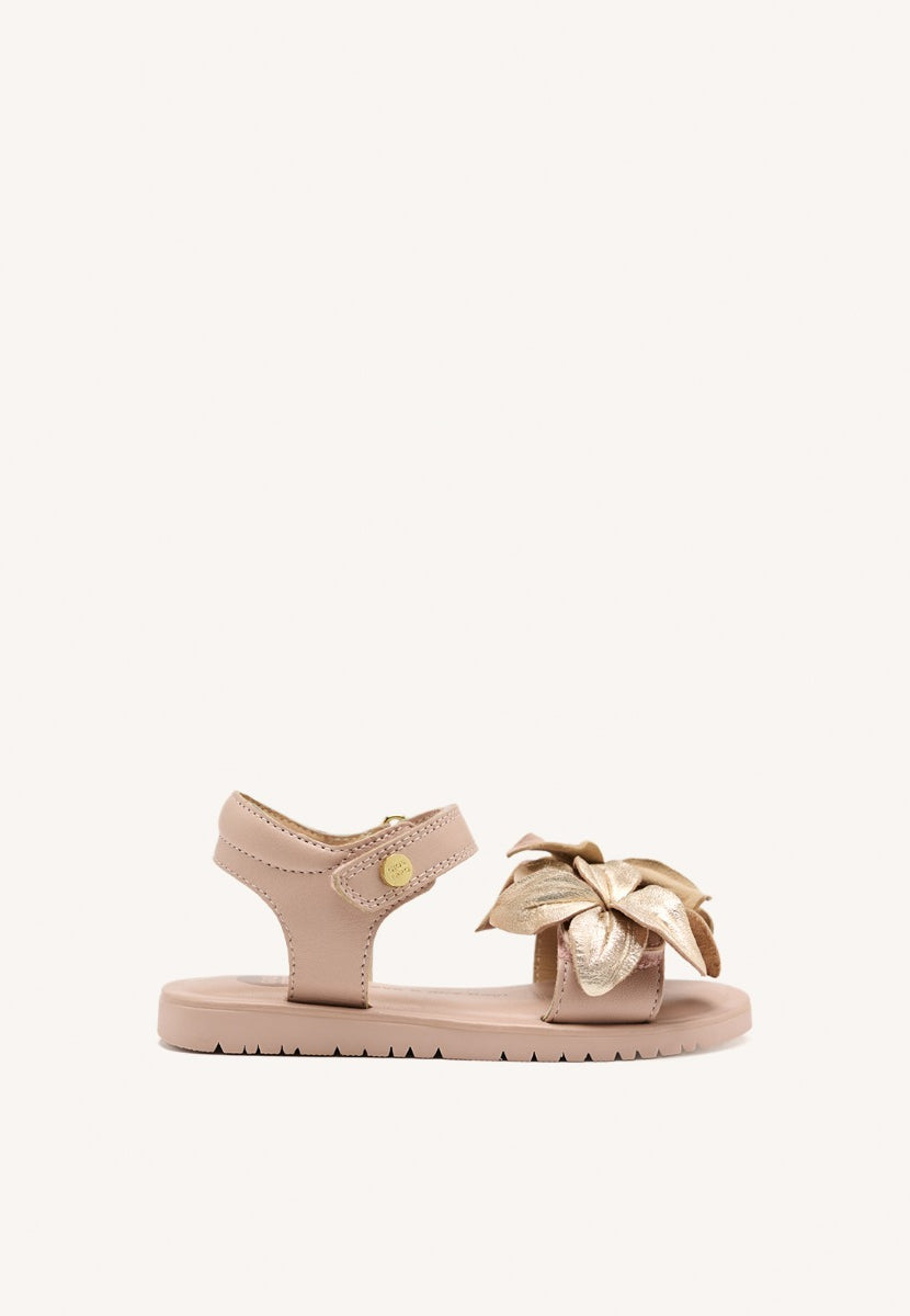 SANDALI PELLE CON FIORI MARINETTE