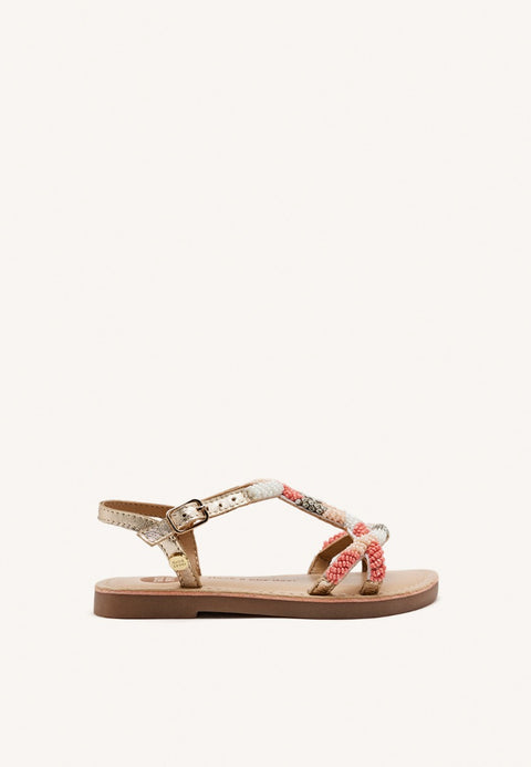 SANDALI PELLE CON PERLINE DIXMONT