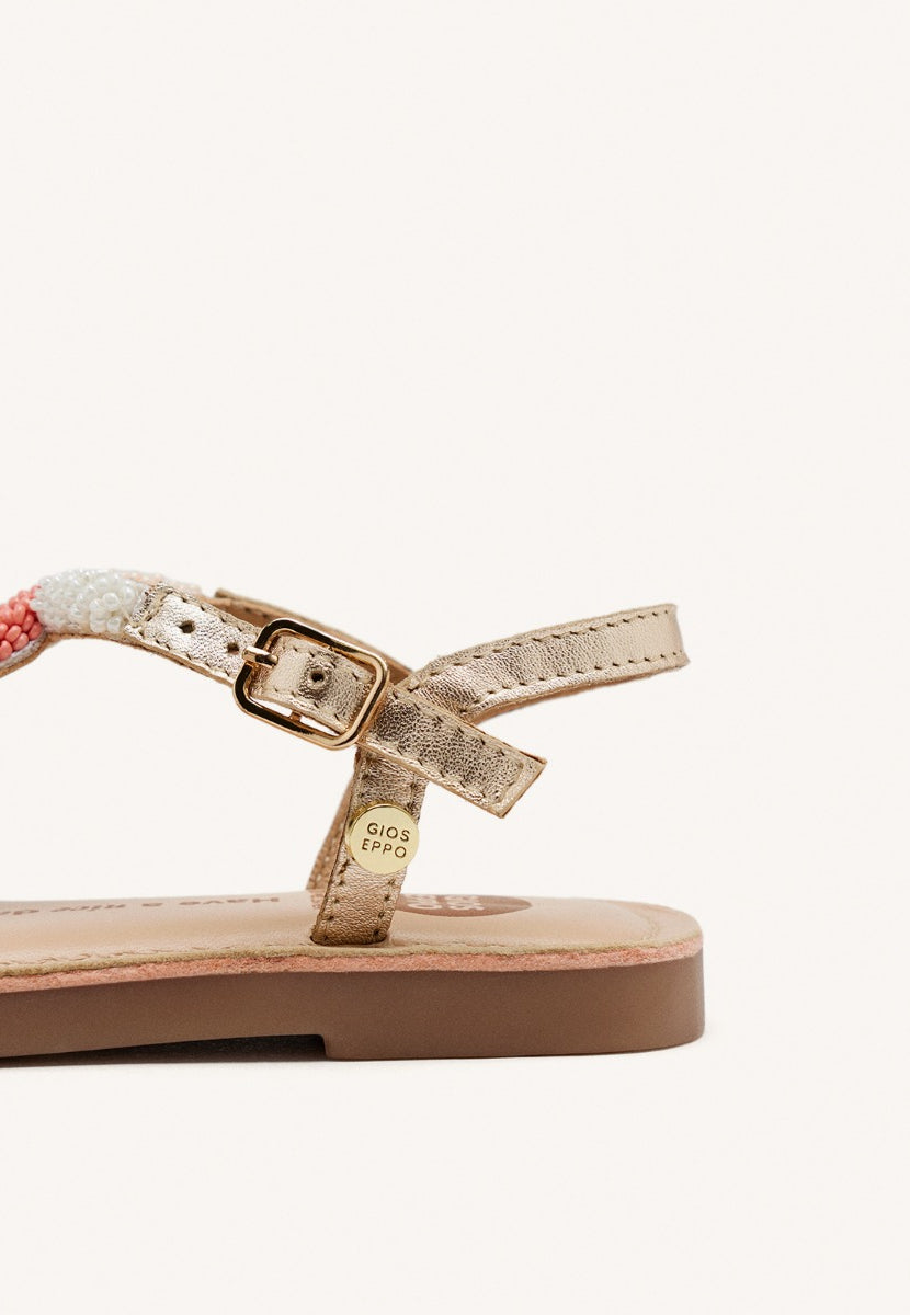 SANDALI PELLE CON PERLINE DIXMONT