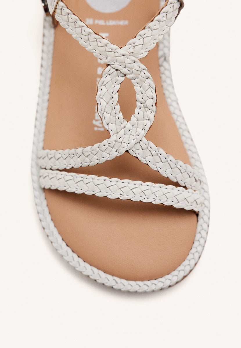 SANDALI PELLE INTRECCIATA VIROQUA