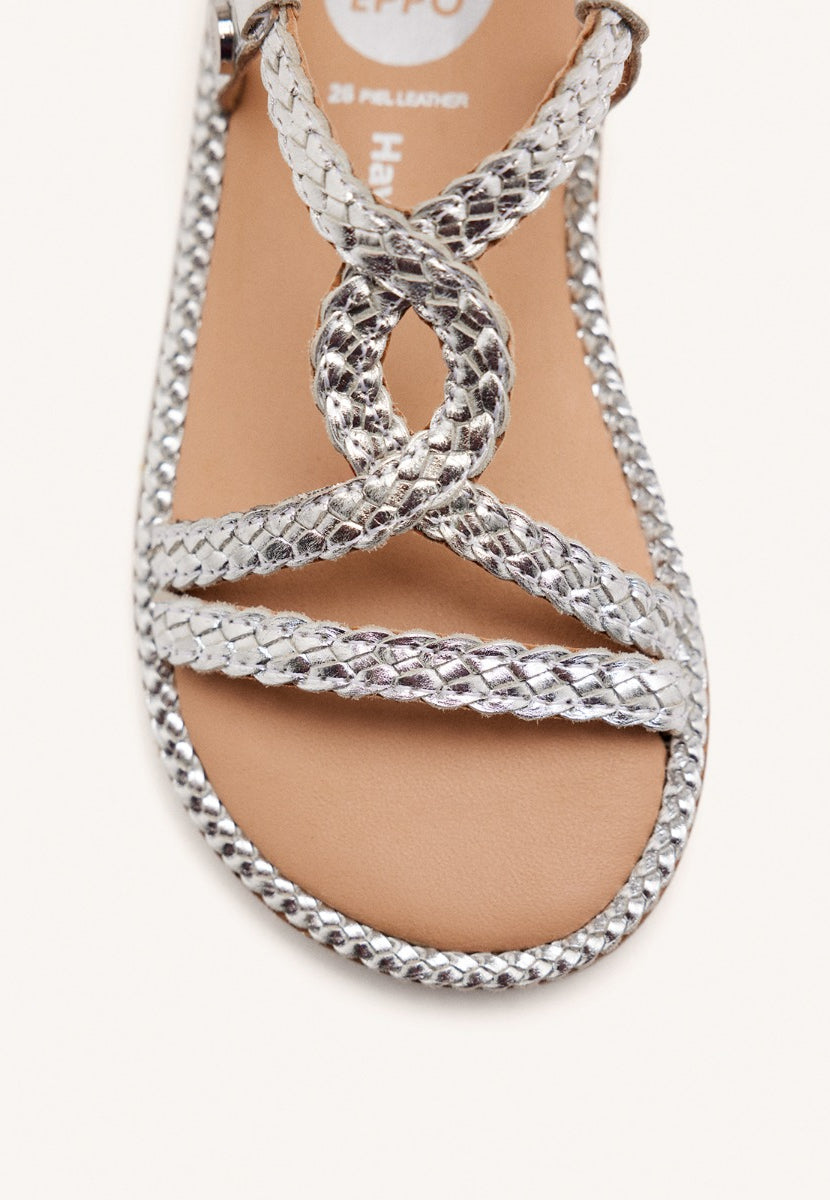 SANDALI PELLE INTRECCIATA VIROQUA