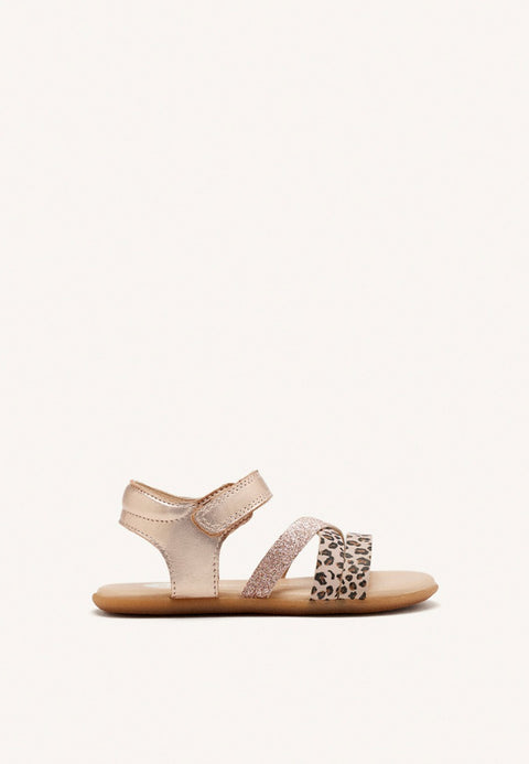 GIOSEPPO BAREFOOT - LEOPARD LEATHER DRAMMEN SANDALS
