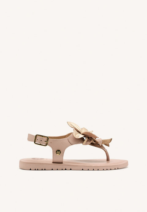 SANDALI GRECI PELLE FIORI LINNEUS