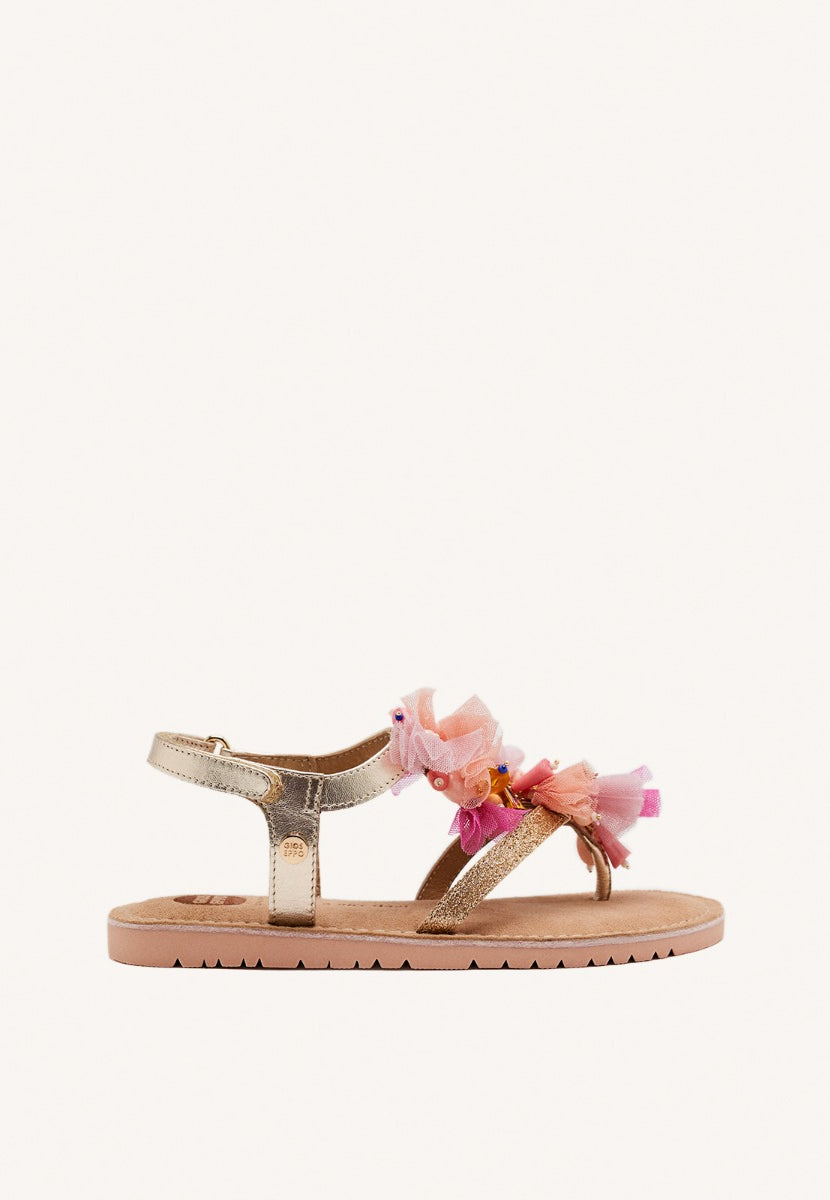 SANDALI PELLE TULLE E PERLINE OAKHAM