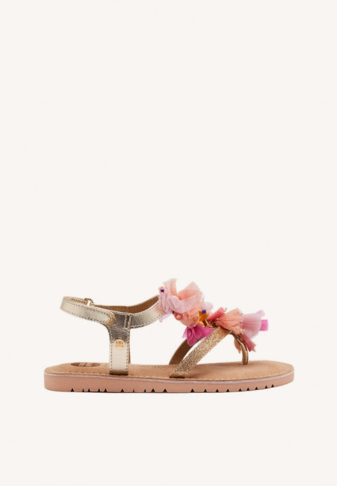 SANDALI PELLE TULLE E PERLINE OAKHAM