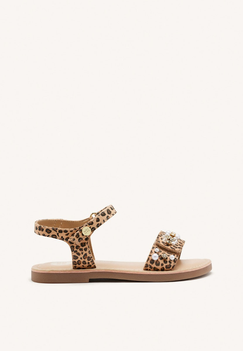 SANDALI PELLE LEOPARDATA BRIDGTON