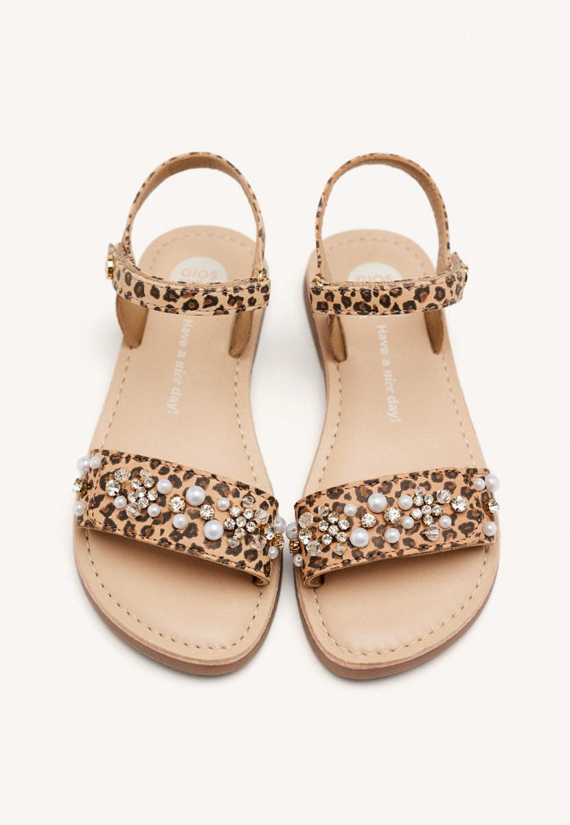 SANDALI PELLE LEOPARDATA BRIDGTON