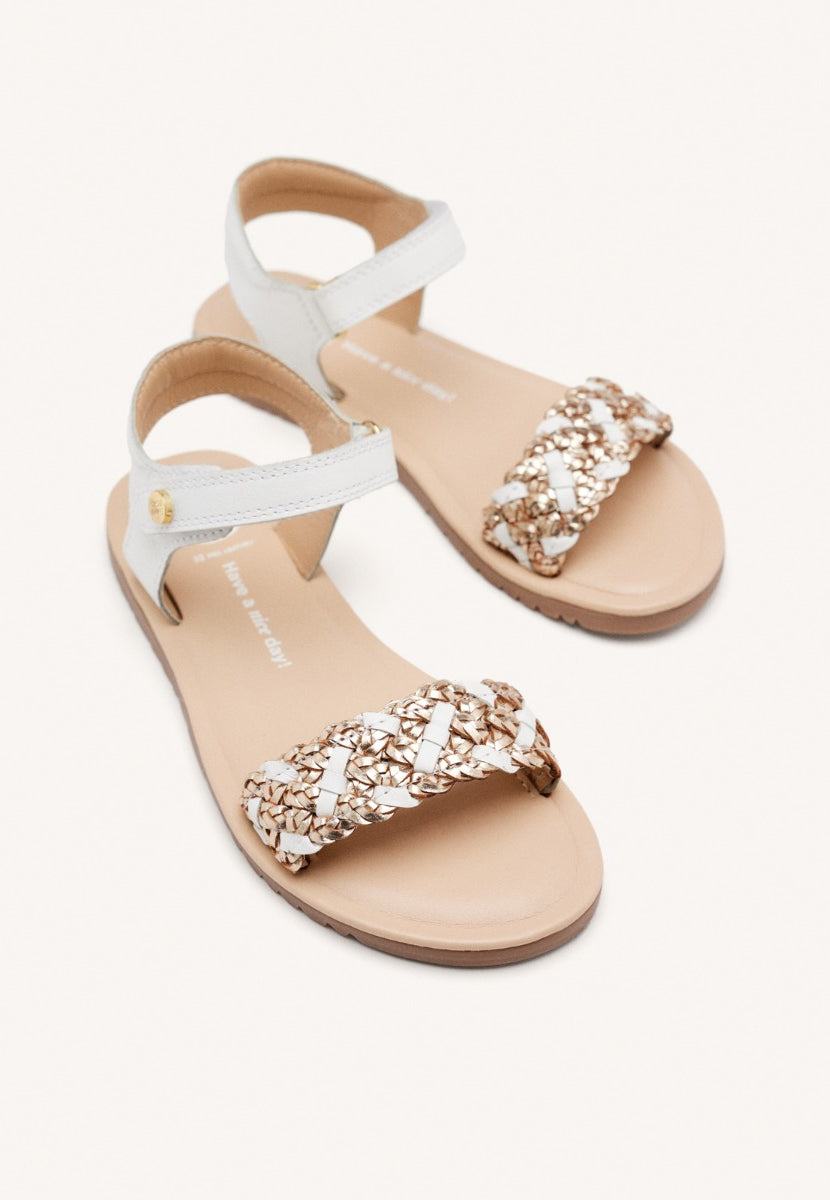 SANDALI PELLE INTRECCIATA LEMINGTON