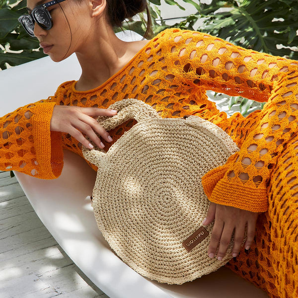 CAPAZO REDONDO COLOR NATURAL TRENZADO MIMS 