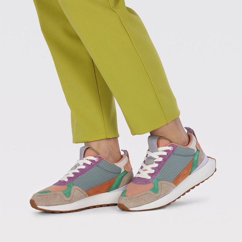 Sneakers rétro multicolores pour femme telfes 