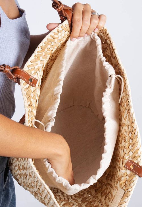 CESTINO DI COLORE NATURALE CON CONTRASTI FOWEY 