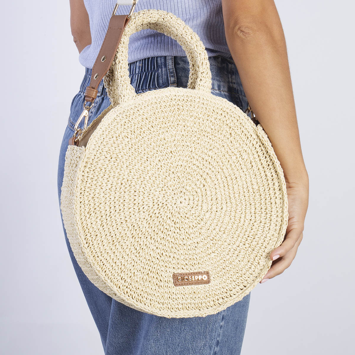 CAPAZO REDONDO COLOR NATURAL TRENZADO MIMS 