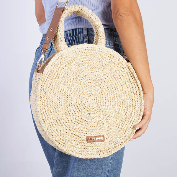 CAPAZO REDONDO COLOR NATURAL TRENZADO MIMS 