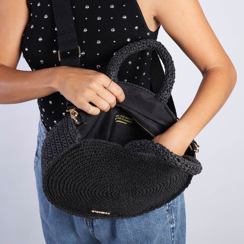 CAPAZO REDONDO COLOR NEGRO TRENZADO MIMS 