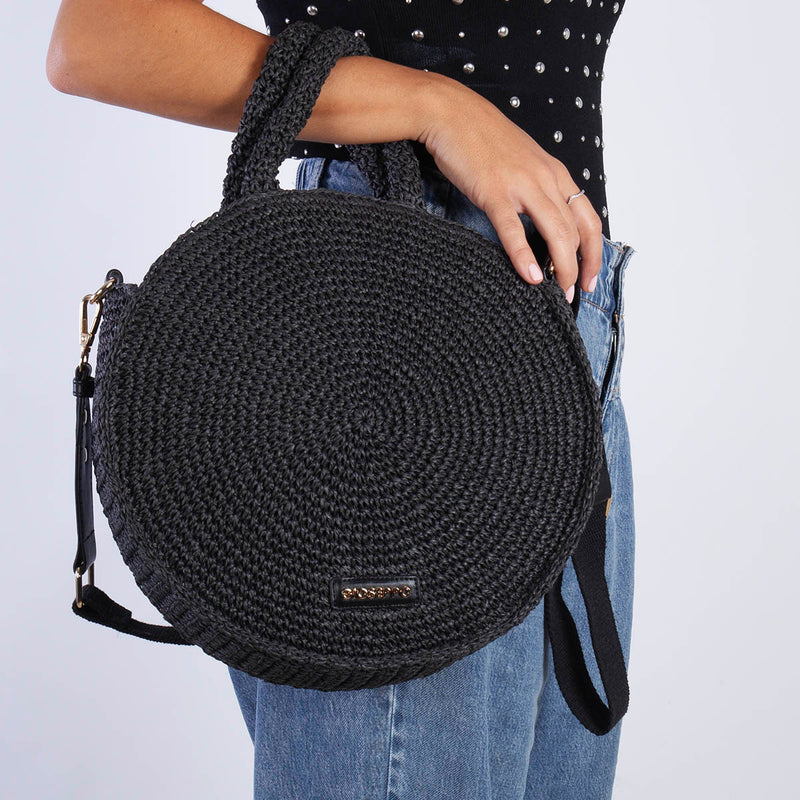 CAPAZO REDONDO COLOR NEGRO TRENZADO MIMS 