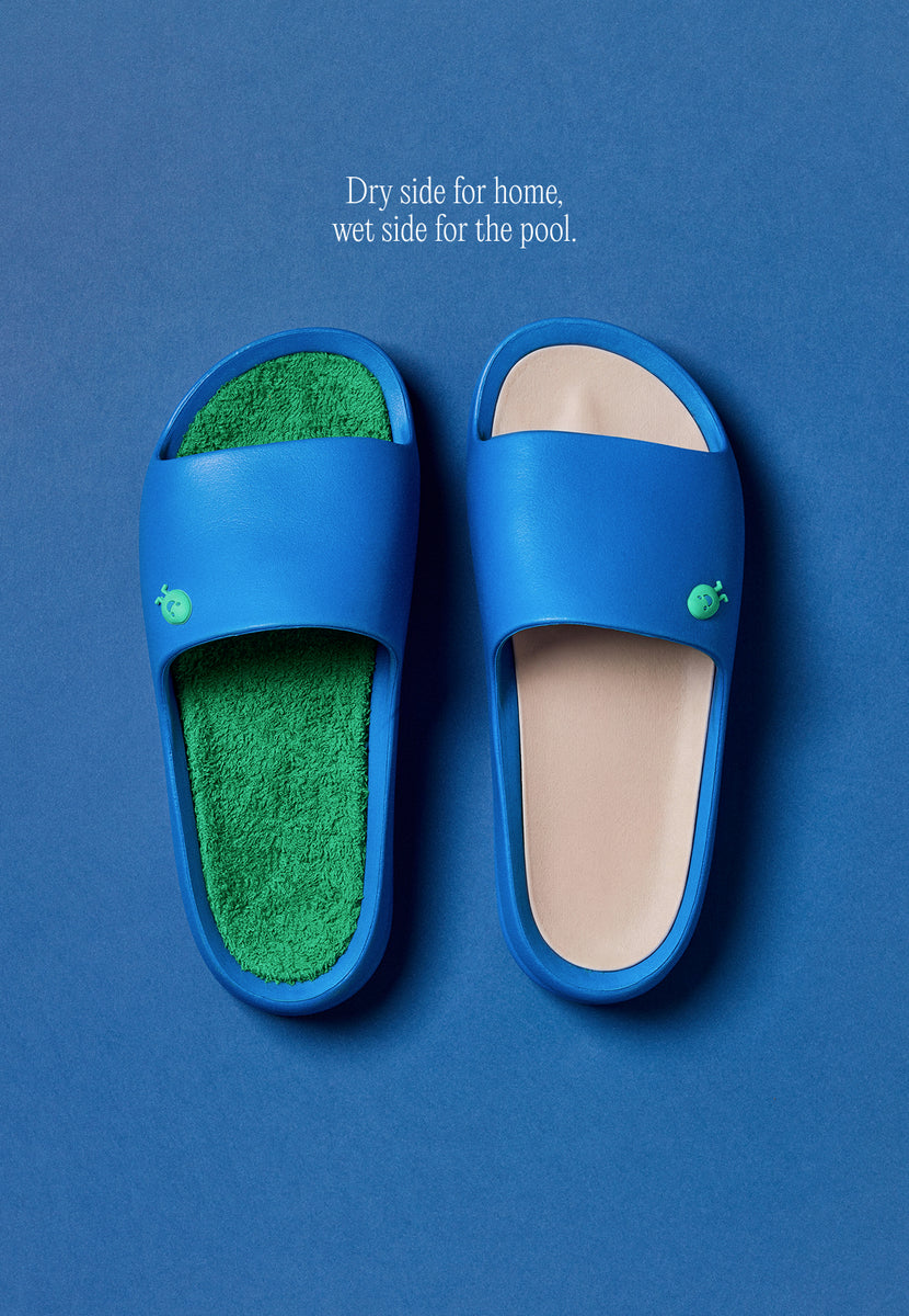 Blue Flip Flops Woman