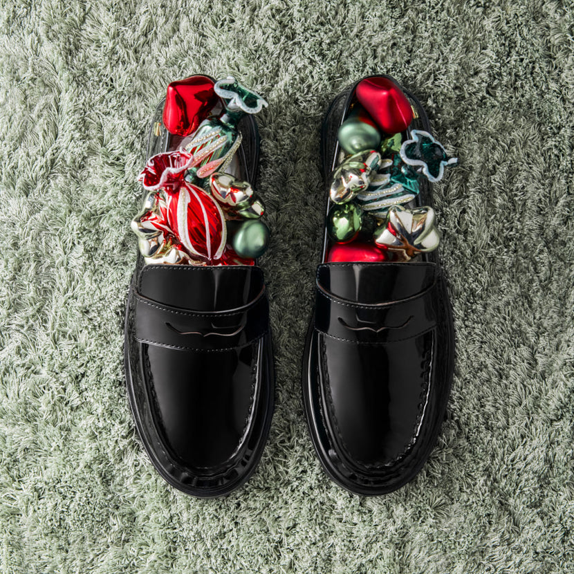 LOAFERS WITH MASK IN PATENT LEATHER EFFECT SNINA