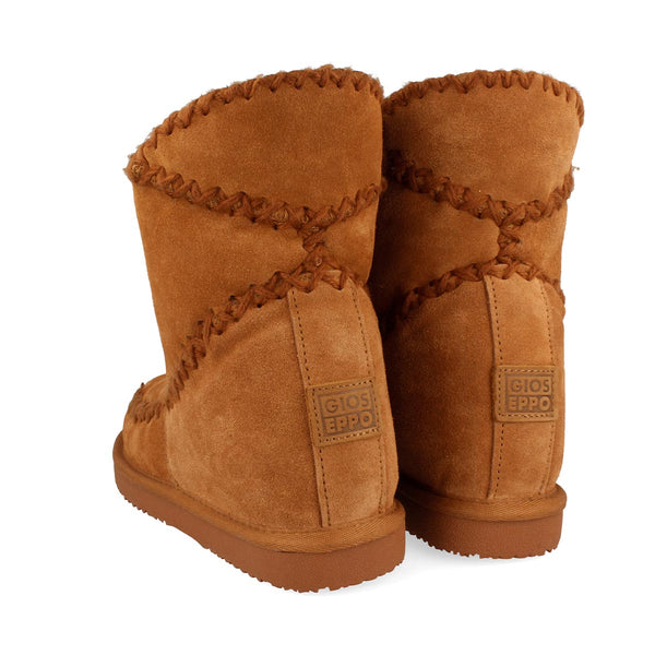 Botines marrones de estilo australiano con cuña interna para mujer