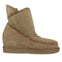 Beige leather ankle boots australian style with internal wedge for woman 42114