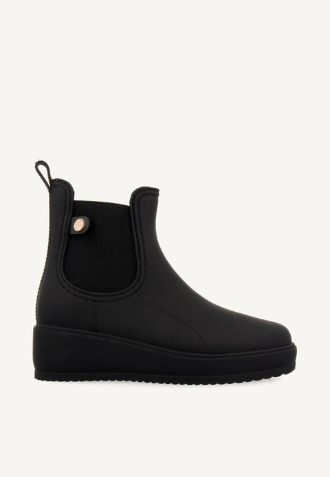 BOTINES DE AGUA ESTILO CHELSEA NEGRAS PARA MUJER 45808