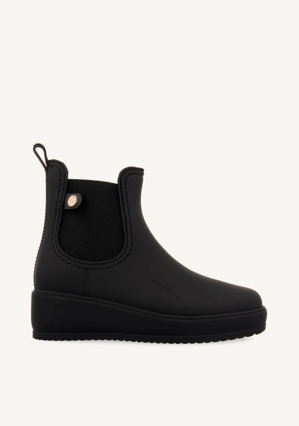 Botines de agua estilo chelsea negras para mujer 45808