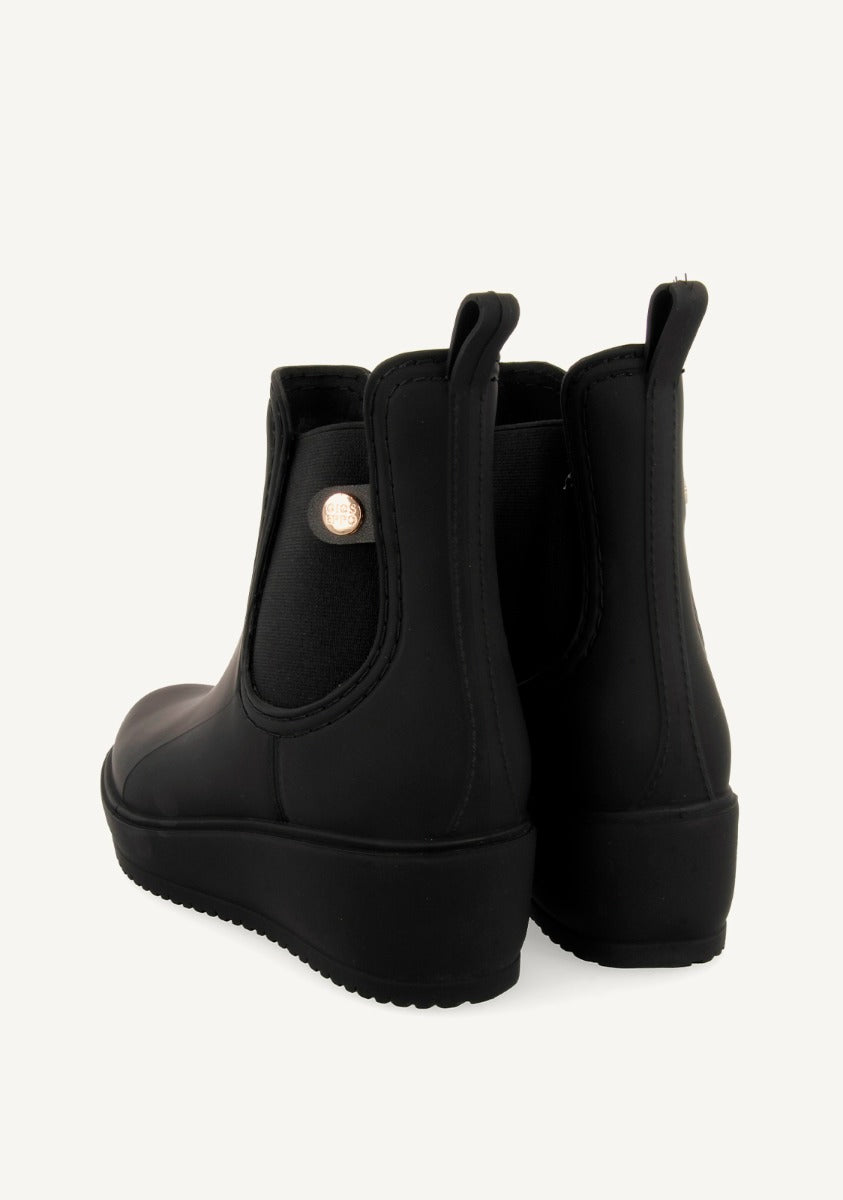 Stivali da pioggia stile chelsea neri da donna 45808