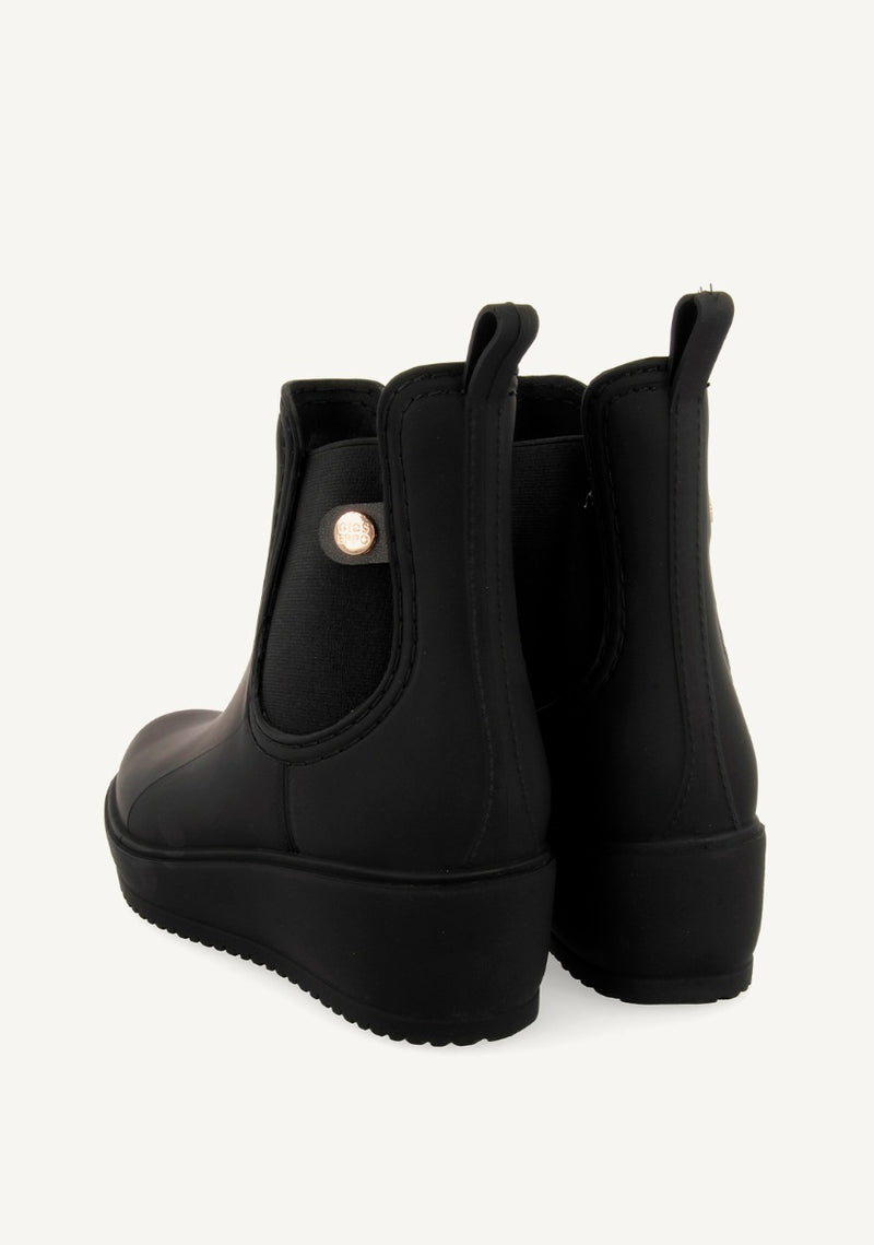 Botines de agua estilo chelsea negras para mujer 45808