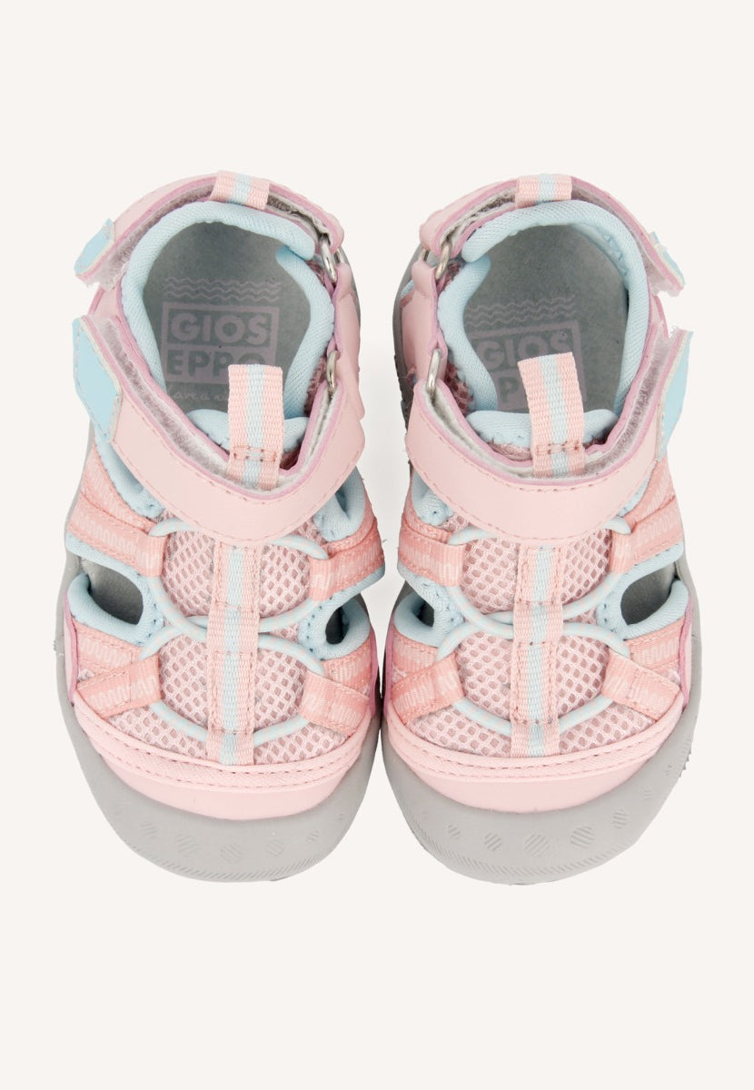 Sporty flip flops in pink and grey for girls TONALA
