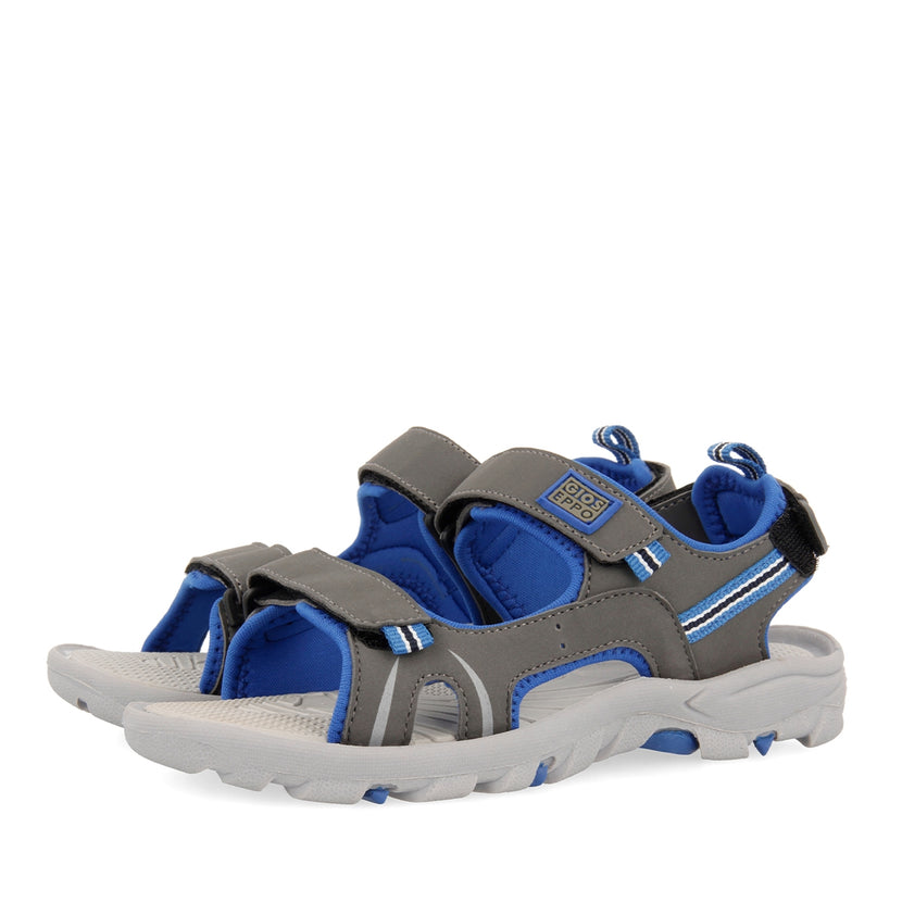 Grey sporty flip flops for boys AACHEN
