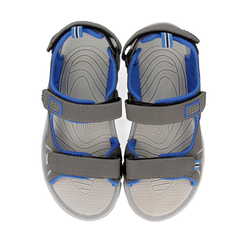 Grey sporty flip flops for boys AACHEN