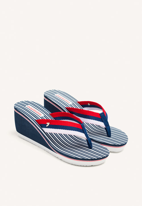 Chanclas esclavas azul marino para mujer CASIS