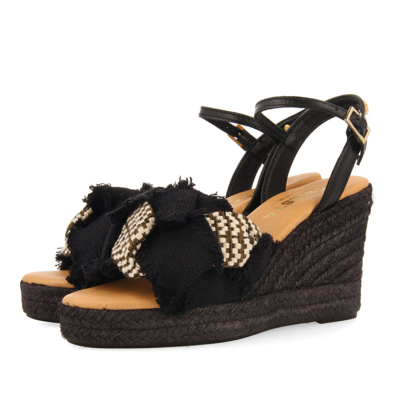 La siesta magdalena women's black espadrilles