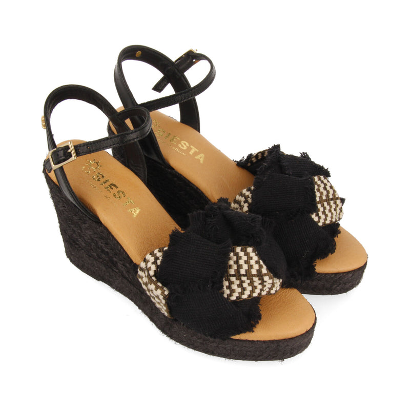La siesta magdalena women's black espadrilles