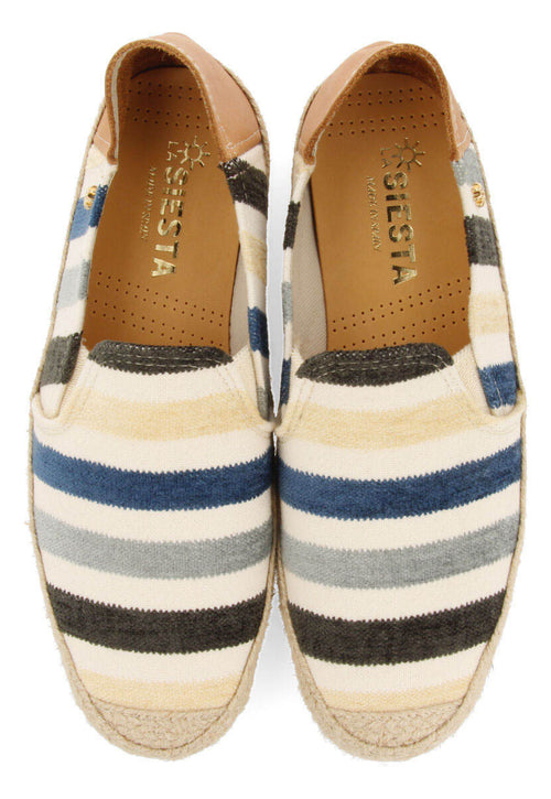 Alpargatas la siesta en color azul para hombre natura m