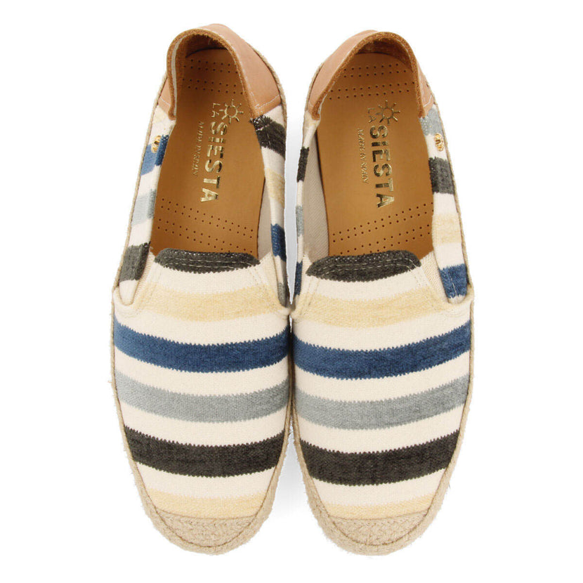 La siesta natura m men's blue espadrilles