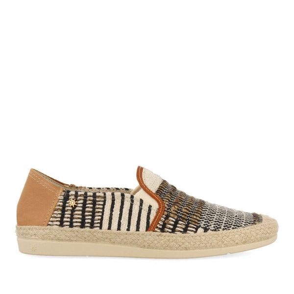 Alpargatas la siesta en color beige para hombre tapiz
