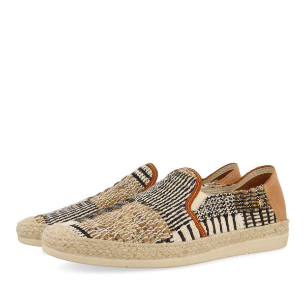 Alpargatas la siesta en color beige para hombre tapiz