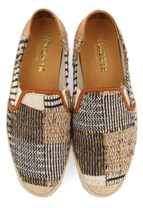 Alpargatas la siesta en color beige para hombre tapiz