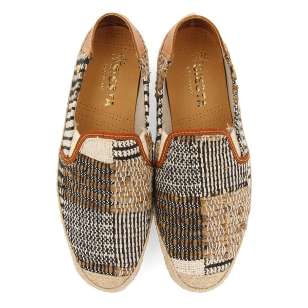 Alpargatas la siesta en color beige para hombre tapiz